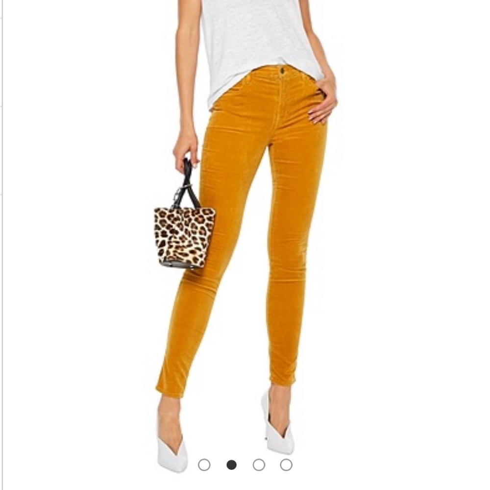 J Brand Gold Velvet Pants
